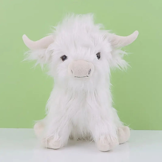 White Highlander Cow Plush Toy