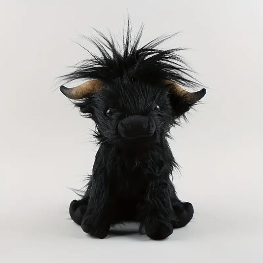 Black Highlander Cow Plush Toy