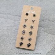 6 Pair Western Design Stud Earring Set
