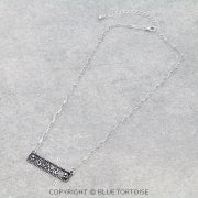 Western Etched Bar Necklace