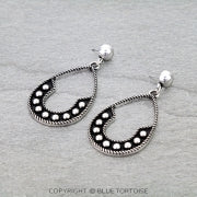 Western Teardrop Bubble Stud Earrings