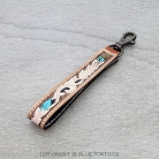 Western Genuine Leather Keychain - Feather