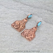 1.5" Ear Tag Casting Stud Earrings