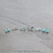6 Pair Western Design Stud Earring Set