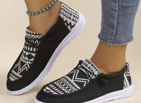 Black Aztec Shoes