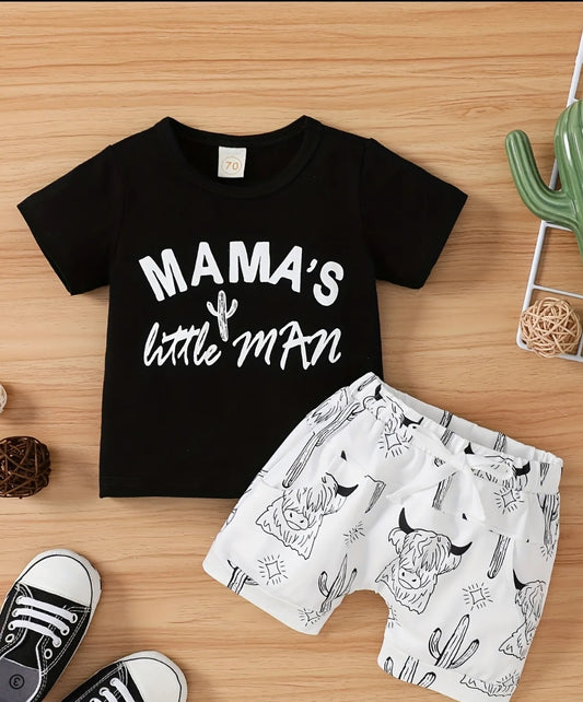 Mamas Little Man Shorts Outfit