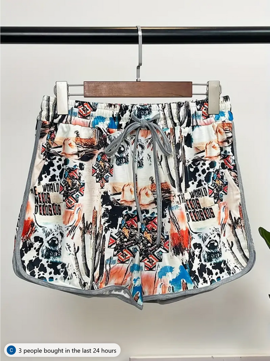 Cow Print Shorts