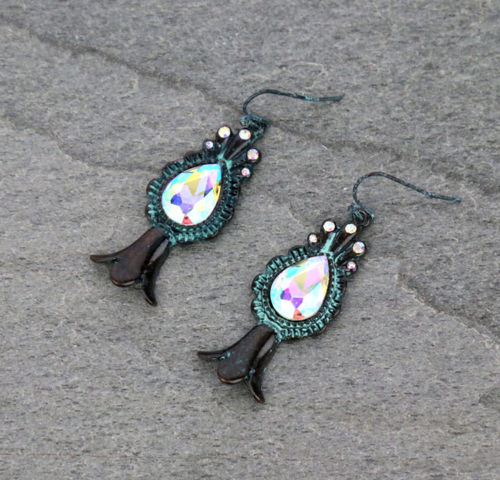 Single Squash Blossom Dangle Earrings