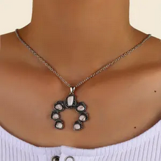 White Squash Blossom Necklace