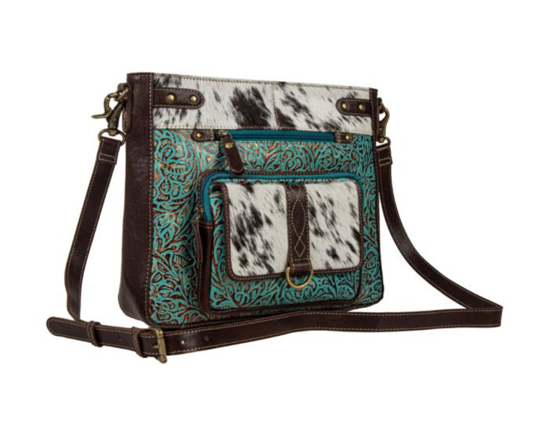 Zapata Embossed Leather Hairon Bag