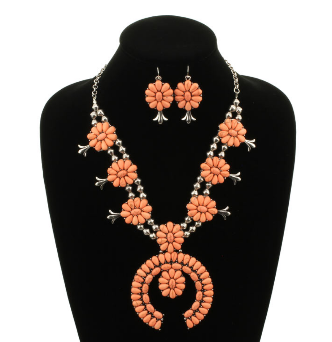 Statement Squash Blossom Necklace Set