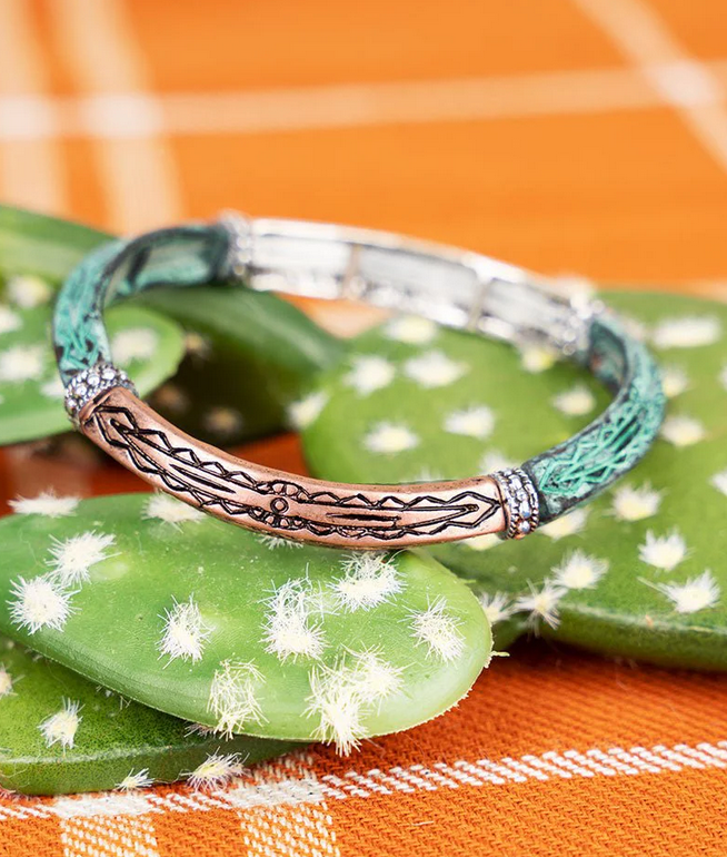 Harmony Canyon Tri-Tone Stretch Bracelet