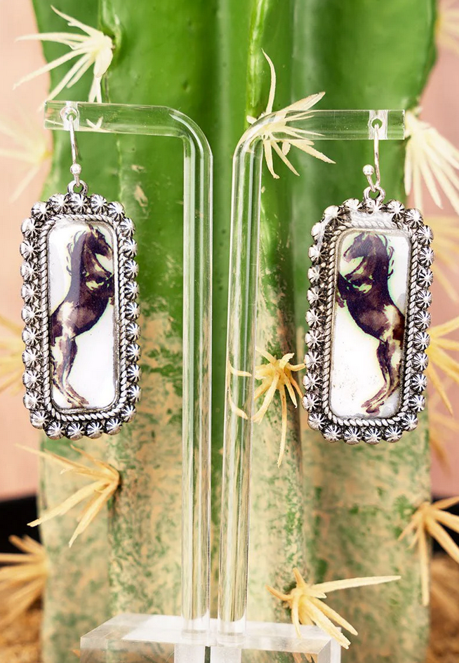 San Mateo Horse Earrings
