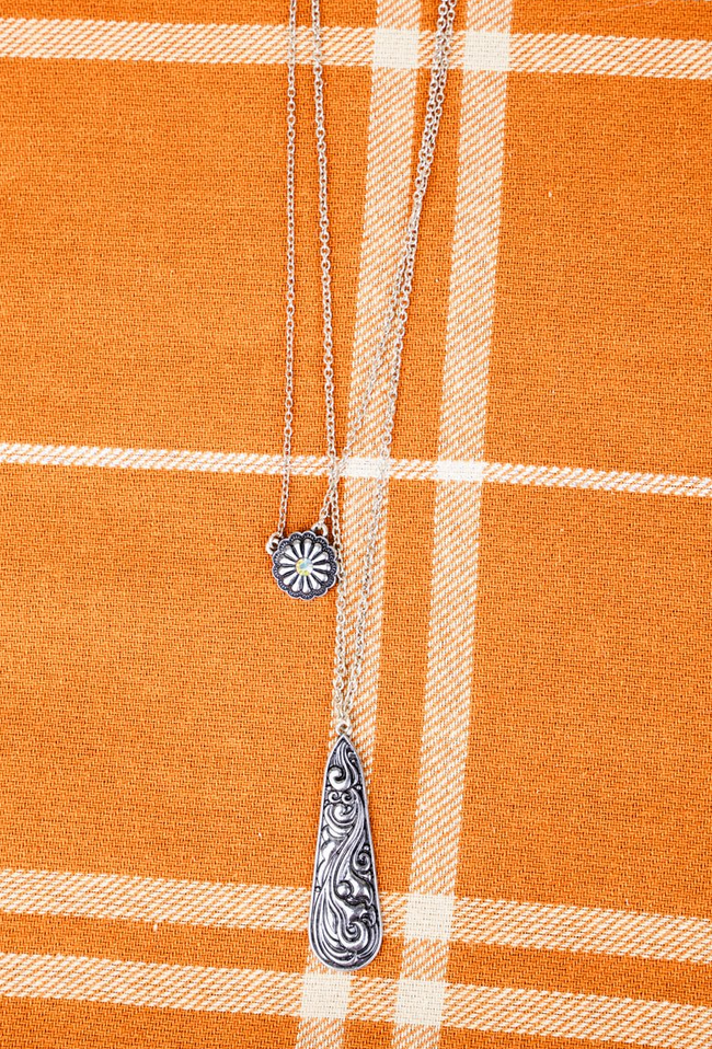 Cameron Crystal Silvertone Layered Necklace