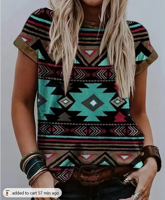 Aztec T-Shirt Multi Colored