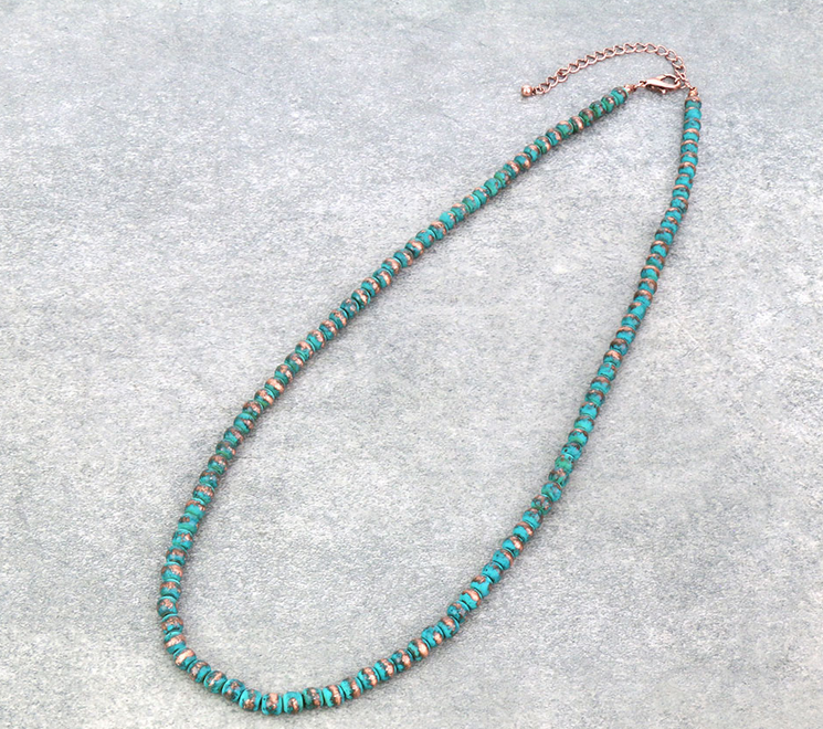 24″ Navajo Style Pearl Necklace