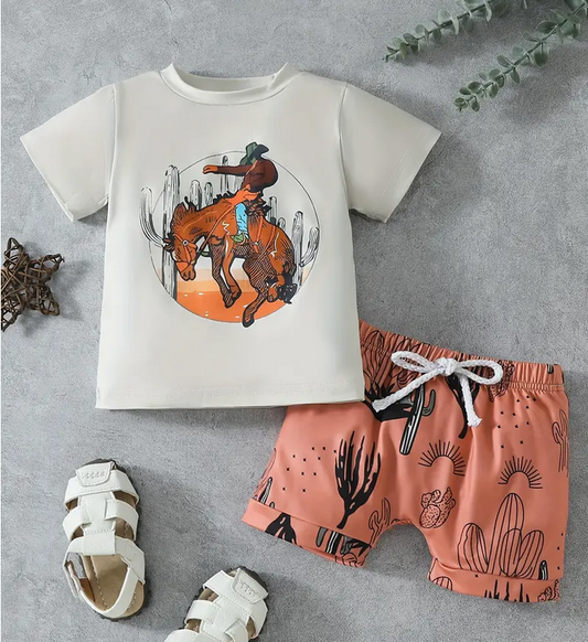 Bronc & Cactus Shorts Outfit