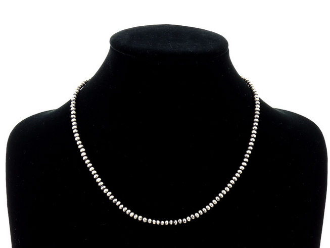 4mm Navajo Style Pearl Necklace