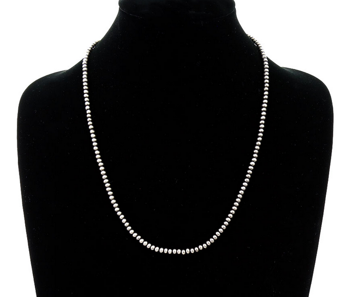 4mm Navajo Style Pearl Necklace