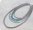 Multi Layered Western Bead Necklace - Rice Bead