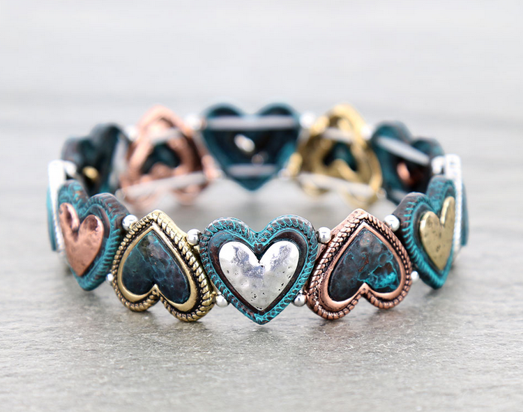 Western Heart Stretch Bracelet