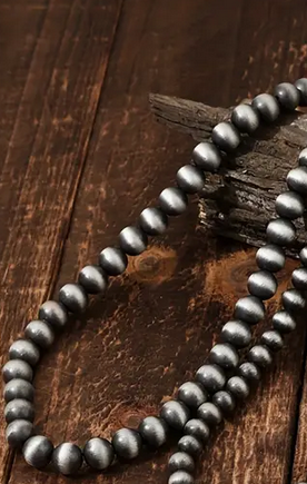 Navajo Bead Plain Necklace