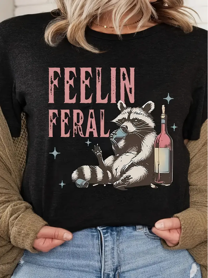 Feeling Feral Raccoon Tee