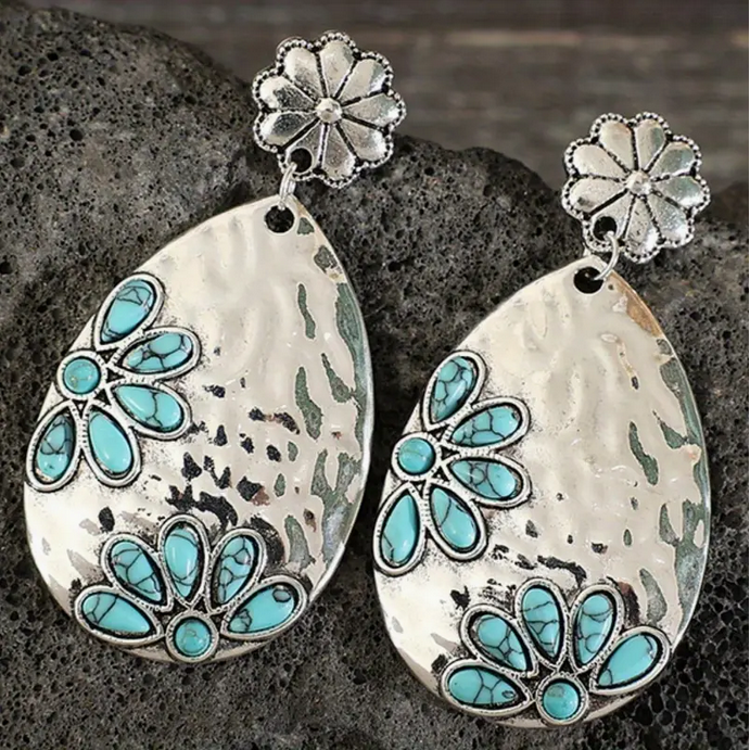 Teardrop Turquoise Earrings