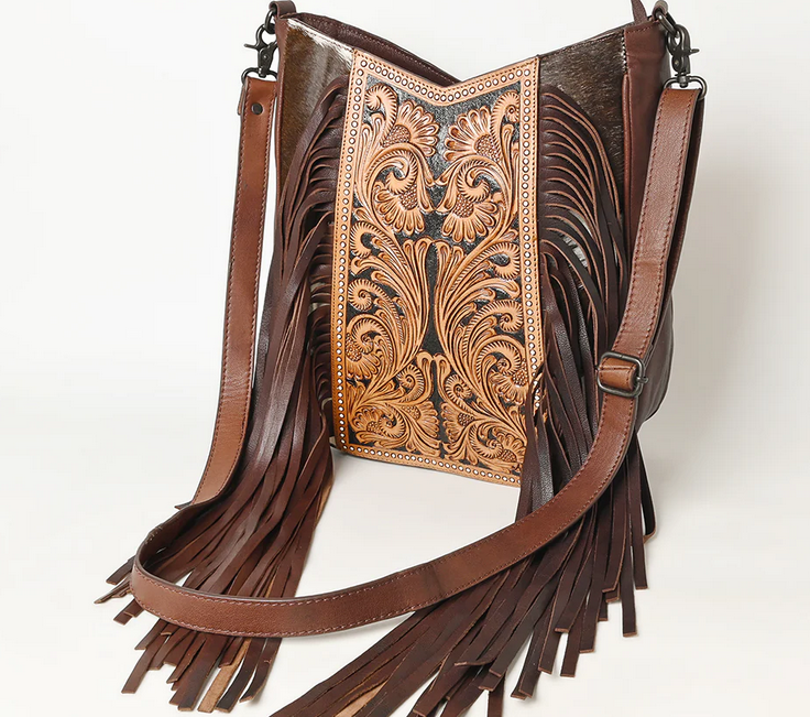 American Darling Tooled Leather Conceal Carry Purse