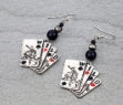 Western Theme Wild Card Dangle Earrings