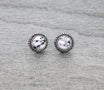 Western Round Stone Stud Earrings