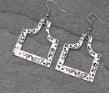 Western Cattle Tag Cutout Dangle Earrings