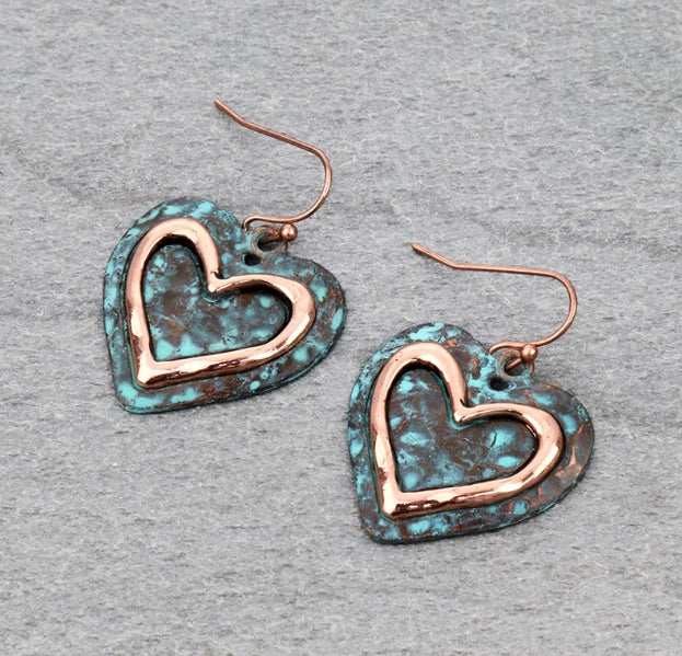 Western Heart Dangle Earrings