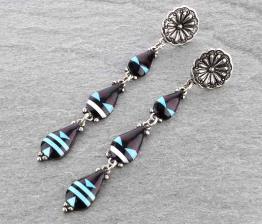 Western Navajo Style Post Earrings
