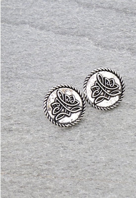 Boot Stich Stud Earrings