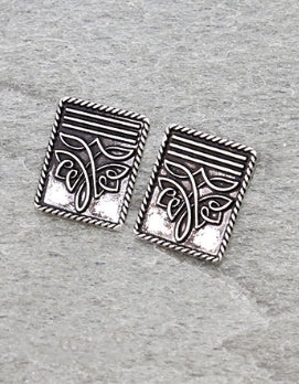 Boot Stich Stud Earrings