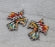 Western Thunderbird Tooled Leather Dangle Earrings - Indian Headdress