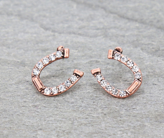 Western Horseshoe Stud Earrings