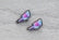 Western Checker Thunder Stud Earrings