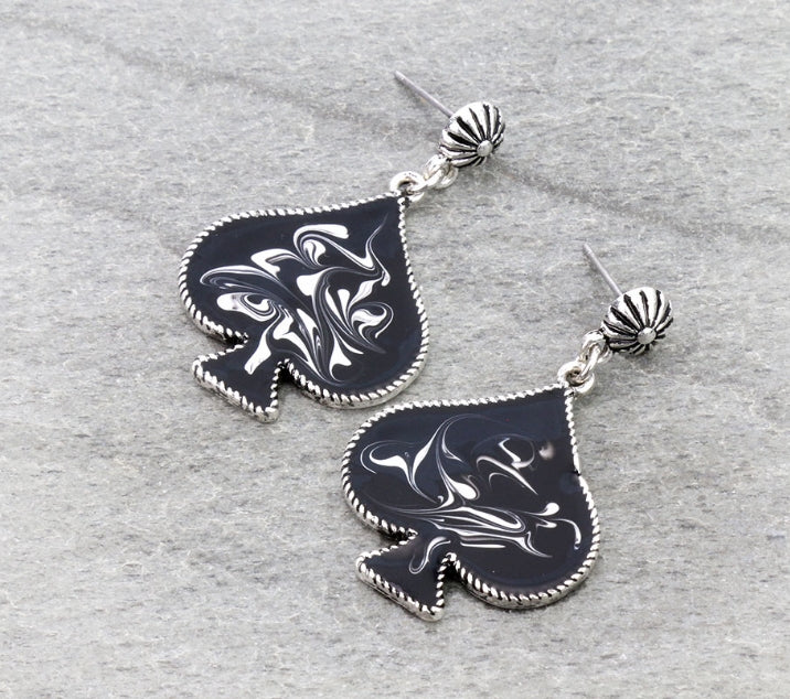 Ace of Spades Stud Earrings