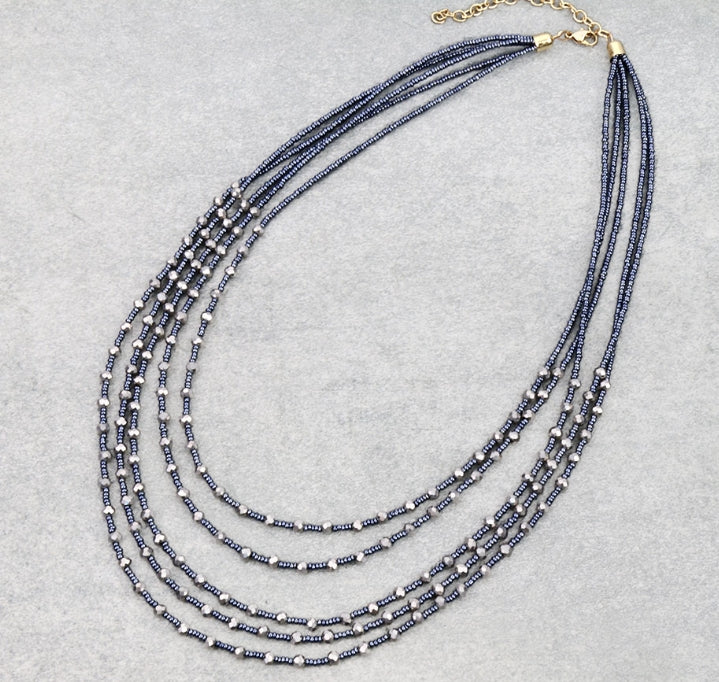 Multi Layered Seed Bead Necklace