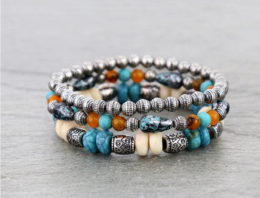 Western Multi Bead Stackable Bracelets