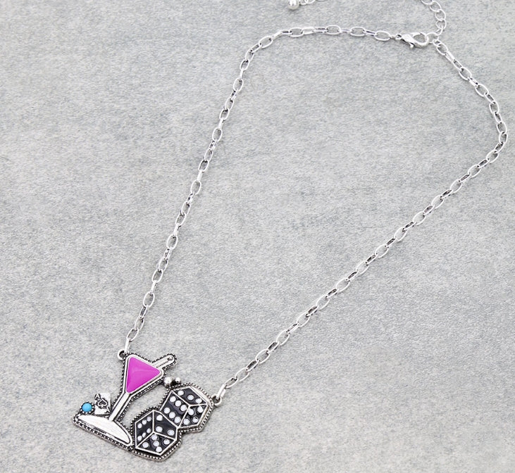 Casino Cocktail Chain Necklace