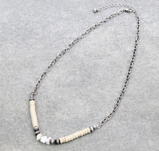 Western Chip Stone Chain Necklace