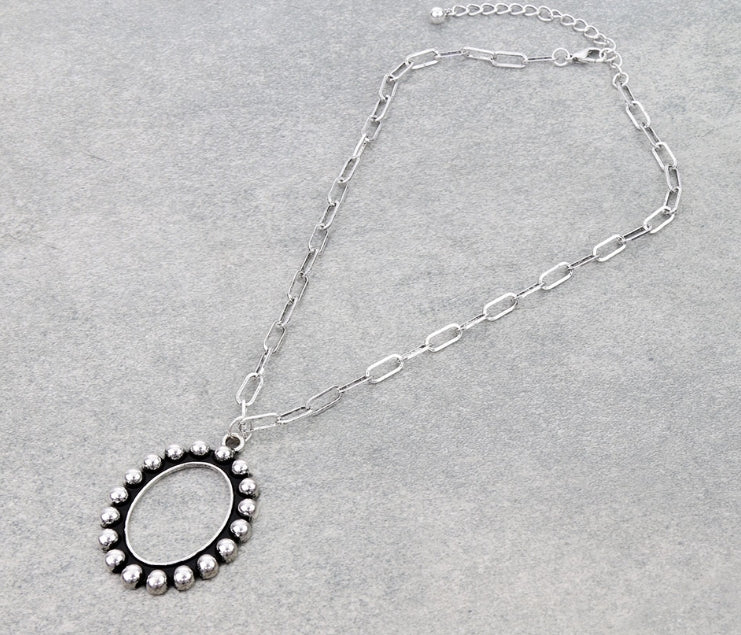 Western Oval Bubble Necklace