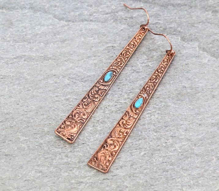 Twisted Wire Stone Stud Earrings