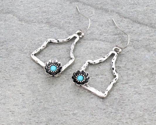 Western Cutout Ear Tag Dangle Earrings