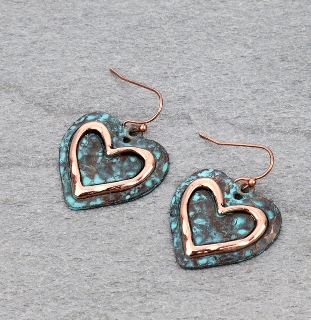 Western Heart Dangle Earrings