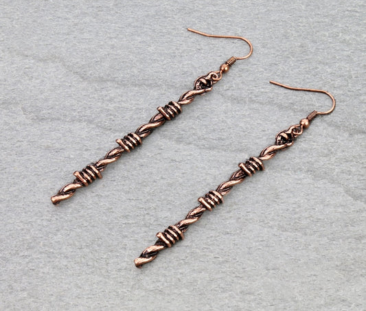 Western Barbed Texture Dangle Earrings