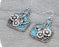 Western Flower Cutout Ear Tag Dangle Earrings
